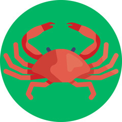 Cooked or raw crab, representing seafood cuisine.