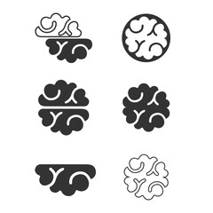 Brain icon design for idea and creativity concept