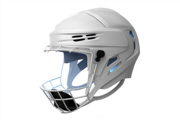 Fototapeta premium 3D realistic rendering of professional ice hockey helmet, detailed ventilation design, protective sports gear, Modern isolated on white background