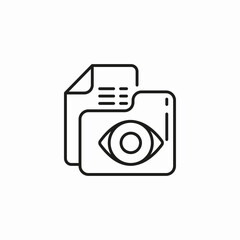 folder with eye icon sign vector