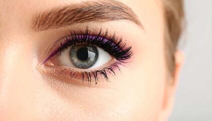 Obraz premium Close-up of woman's eye with makeup