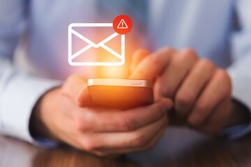 SMS spam fake text message warning alert on phone