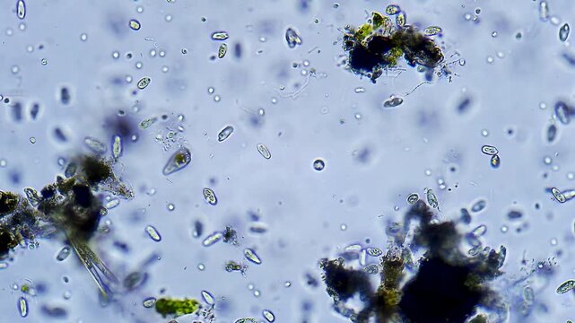 Micro organisms - Ciliates, microscope magnification