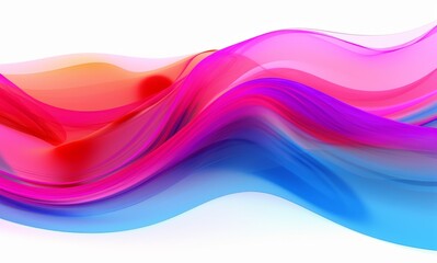 Naklejka premium Fluid Abstract 3D Splash in Vivid Multicolor