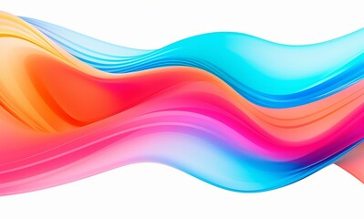 Fluid Abstract 3D Splash in Vivid Multicolor