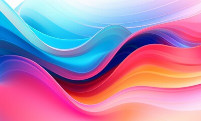 Obraz premium Fluid Abstract 3D Splash in Vivid Multicolor