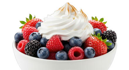 creamy delight a berrylicious yogurt parfait with meringue topping