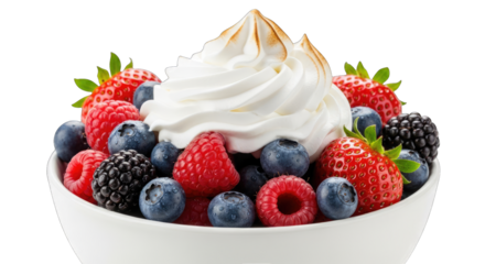 creamy delight a berrylicious yogurt parfait with meringue topping