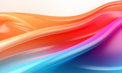 Fluid Abstract 3D Splash in Vivid Multicolor. Colorful liquid splash creating a dynamic wave effect in bright tones