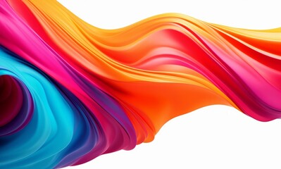 Fluid Abstract 3D Splash in Vivid Multicolor. Colorful liquid splash creating a dynamic wave effect in bright tones