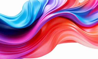 Fluid Abstract 3D Splash in Vivid Multicolor. Colorful liquid splash creating a dynamic wave effect in bright tones
