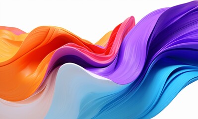 Fluid Abstract 3D Splash in Vivid Multicolor. Colorful liquid splash creating a dynamic wave effect in bright tones