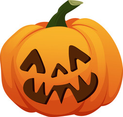 Halloween Scary Pumpkin Illustration