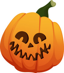 Halloween Scary Pumpkin Illustration