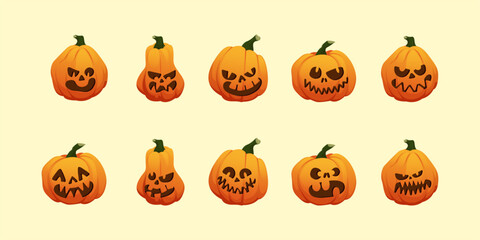 Halloween Scary Pumpkin Illustration