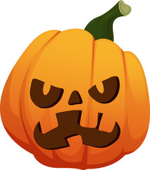 Halloween Scary Pumpkin Illustration