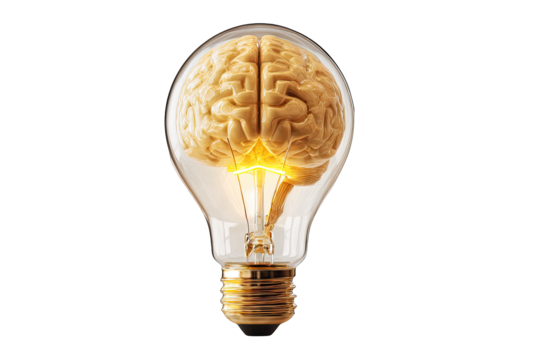 brainstorm idea symbol light bulb isolated on white background