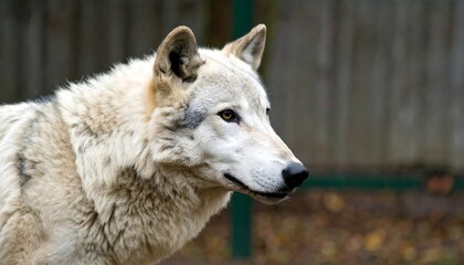 Fototapeta premium Close-up profile of a gray wolf