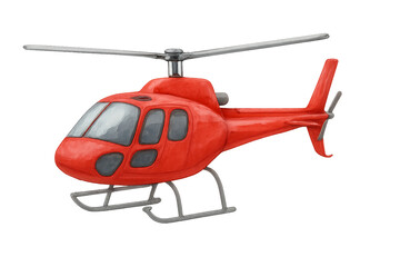 PNG Red helicopter isolated on white.