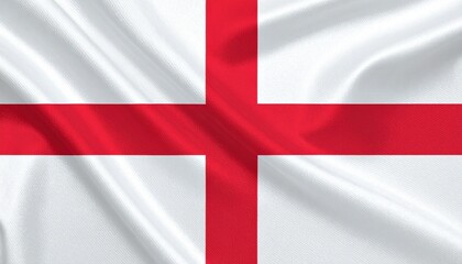 England flag with red St George&rsquo;s cross on white field.