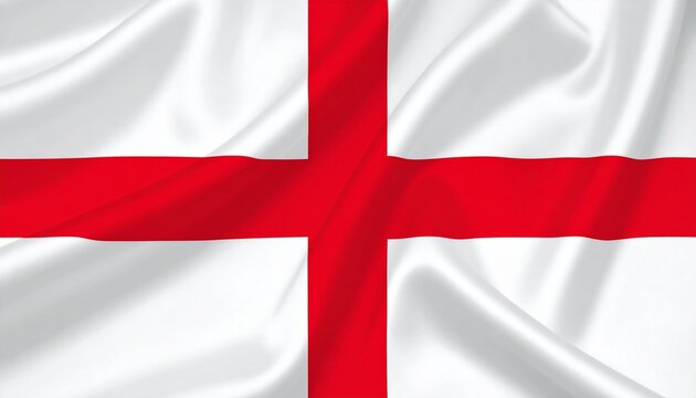 England flag with red St George’s cross on white field.