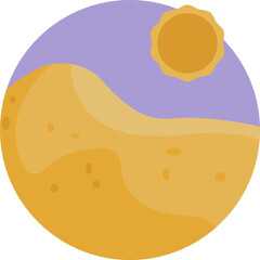 Wavy sandy formations typical of arid desert regions.