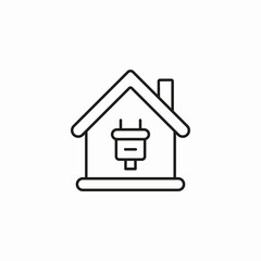 house power outlet icon sign vector