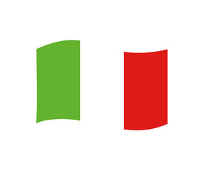 Italy waving flag illustration on transparent background. 