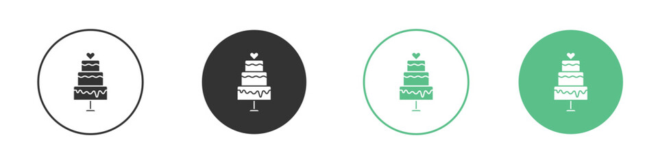 Wedding cake icon for design and web.