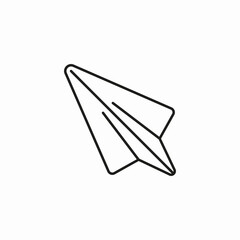 paper airplane symbol icon sign vector