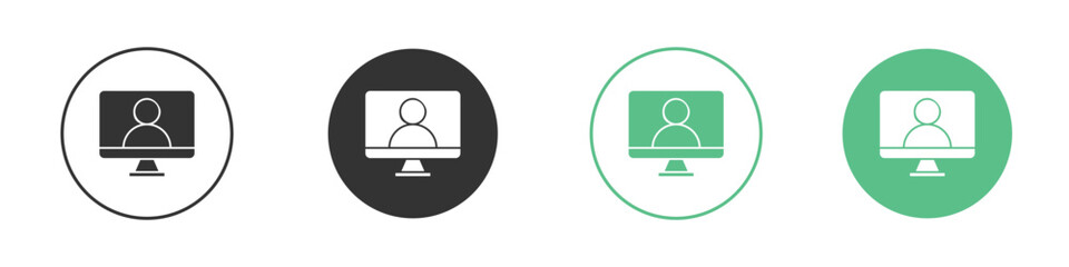 Video chat icon for design and web.