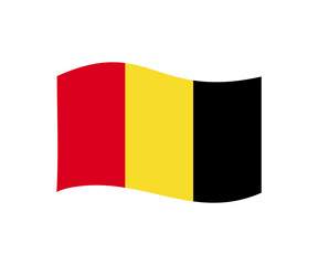 Belgium waving flag illustration on transparent background. 
