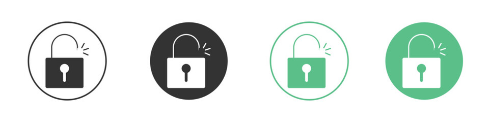 Unlock icon for design and web.