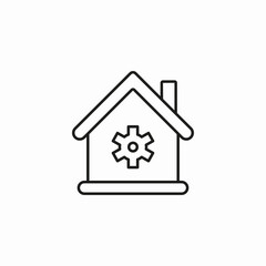 smart house settings icon sign vector