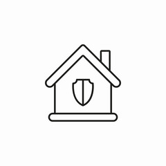 smart home protection icon sign vector