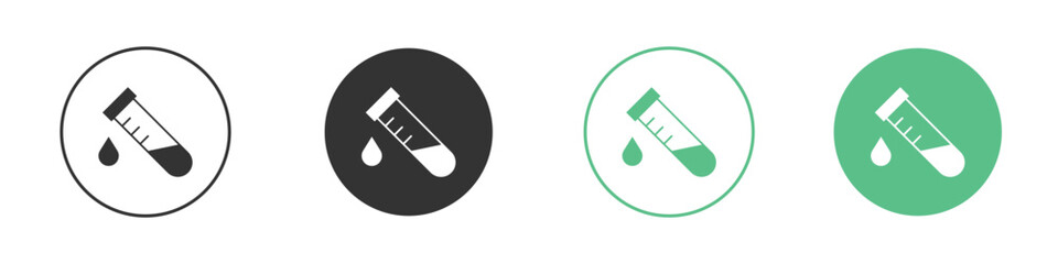 Test tube icon for design and web.