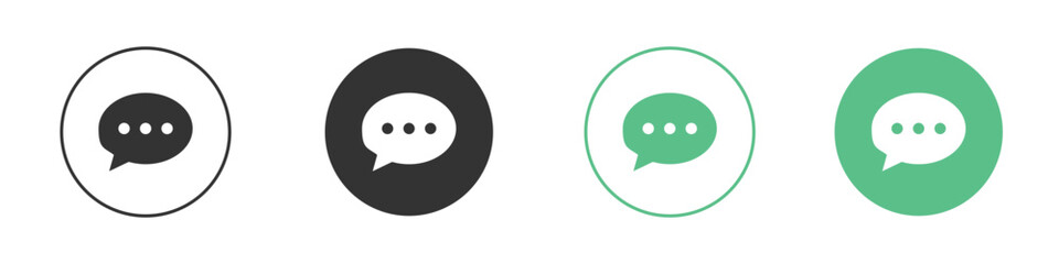 Speech bubble icon for design and web.