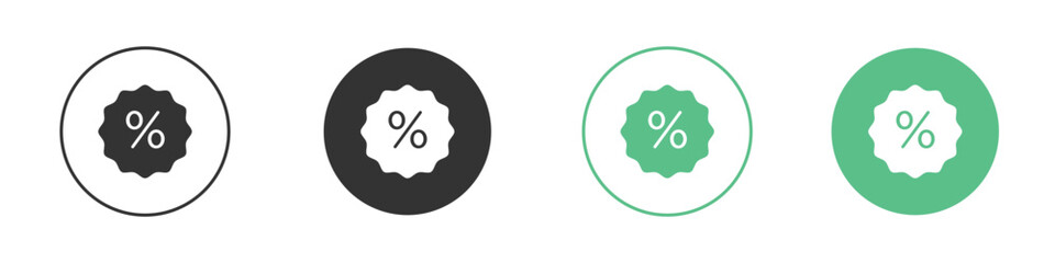 Percentage icon for design and web.