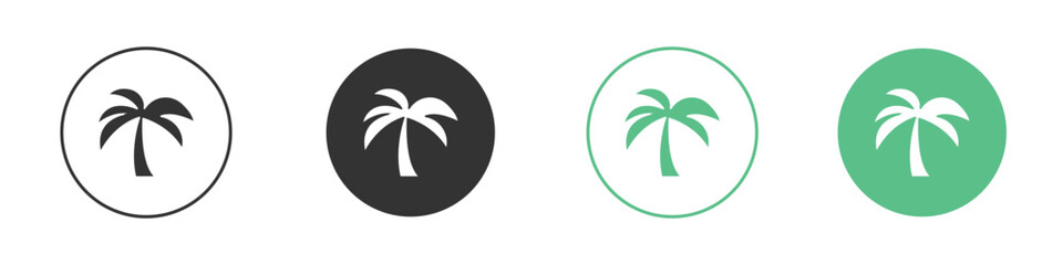 Palm tree icon for design and web.
