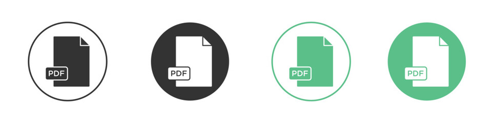 PDF file icon for design and web.
