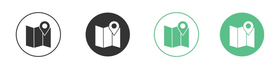 Map icon for design and web.