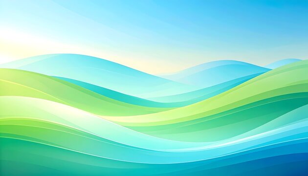 Abstract landscape of rolling hills