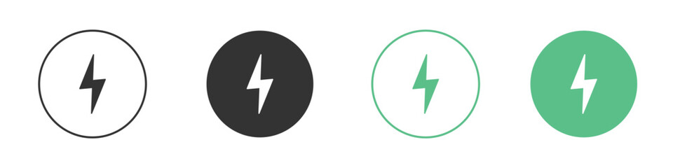 Lightning icon for design and web.