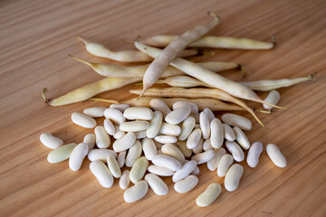 white beans with their pods