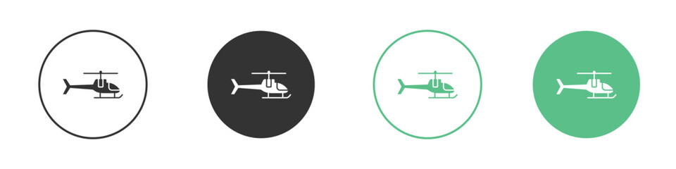 Helicopter icon for design and web.