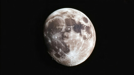 Detailed moon surface with craters in crisp detail, perfect for space exploration or astronomy projects