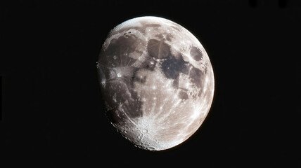 Detailed full moon showcases craters and lunar surface features for astronomy enthusiasts and educational uses