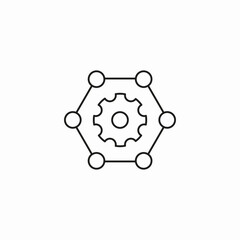 automated process gear icon sign vector
