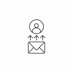 email sent user icon sign vector