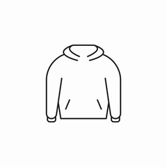 hooded sweatshirt icon icon sign vector